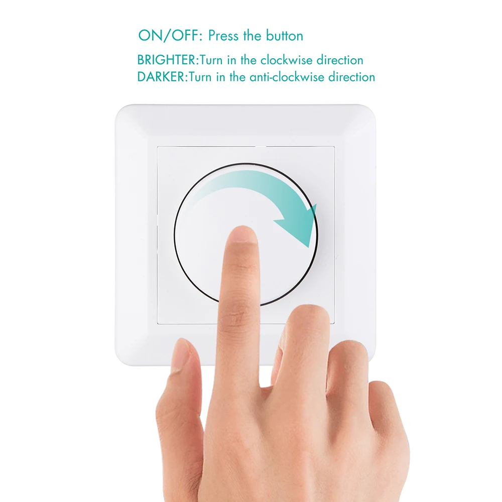 Настенный светодиодный диммер 2-сторонний вкл./выкл. вращающийся переключатель