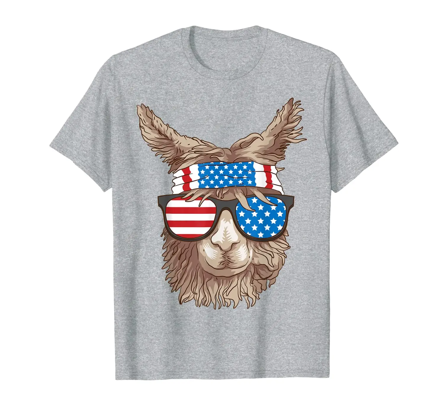 Американская патриотическая лама | Футболка в подарок для любителей милых