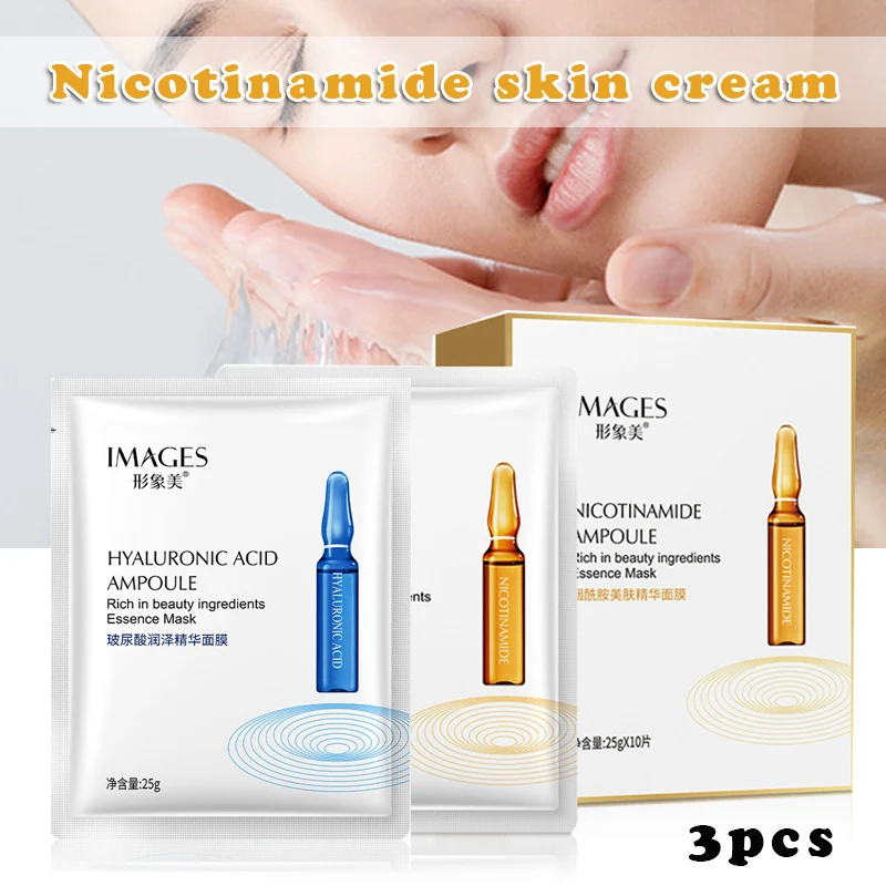 

10Pcs Niacinamide Brightening Sheet Mask Brightening Calming and Moisturizing for Women SK88