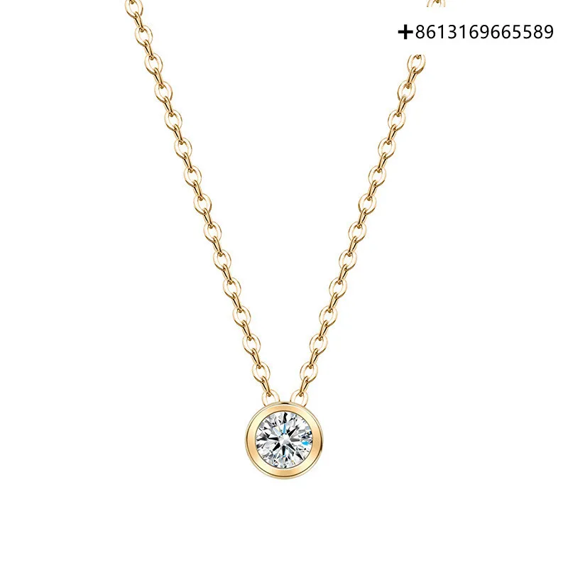 

Fashionable 925 silver necklace female contracted temperament acts the role of jewelry pendant female clavicle chain female