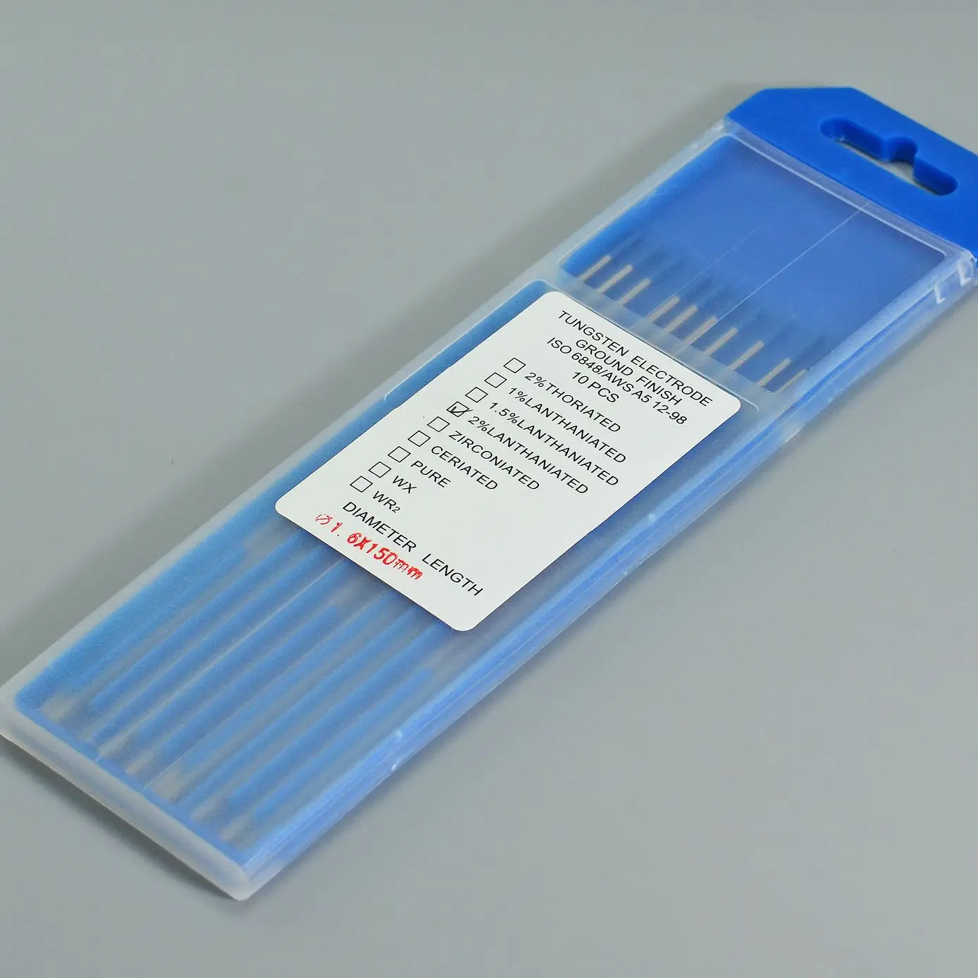 2% Lanthanated вольфрамовый электрод Tig Rod WL20 Небесно Голубой 1 6*150 мм &amp 1/16*6 &quotдля сварки
