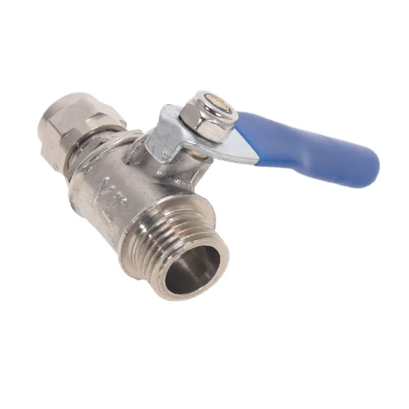 

Copper Flow Control Ball Valve 1/4'' To 6mm 8mm 10mm Tube Pipe Joint