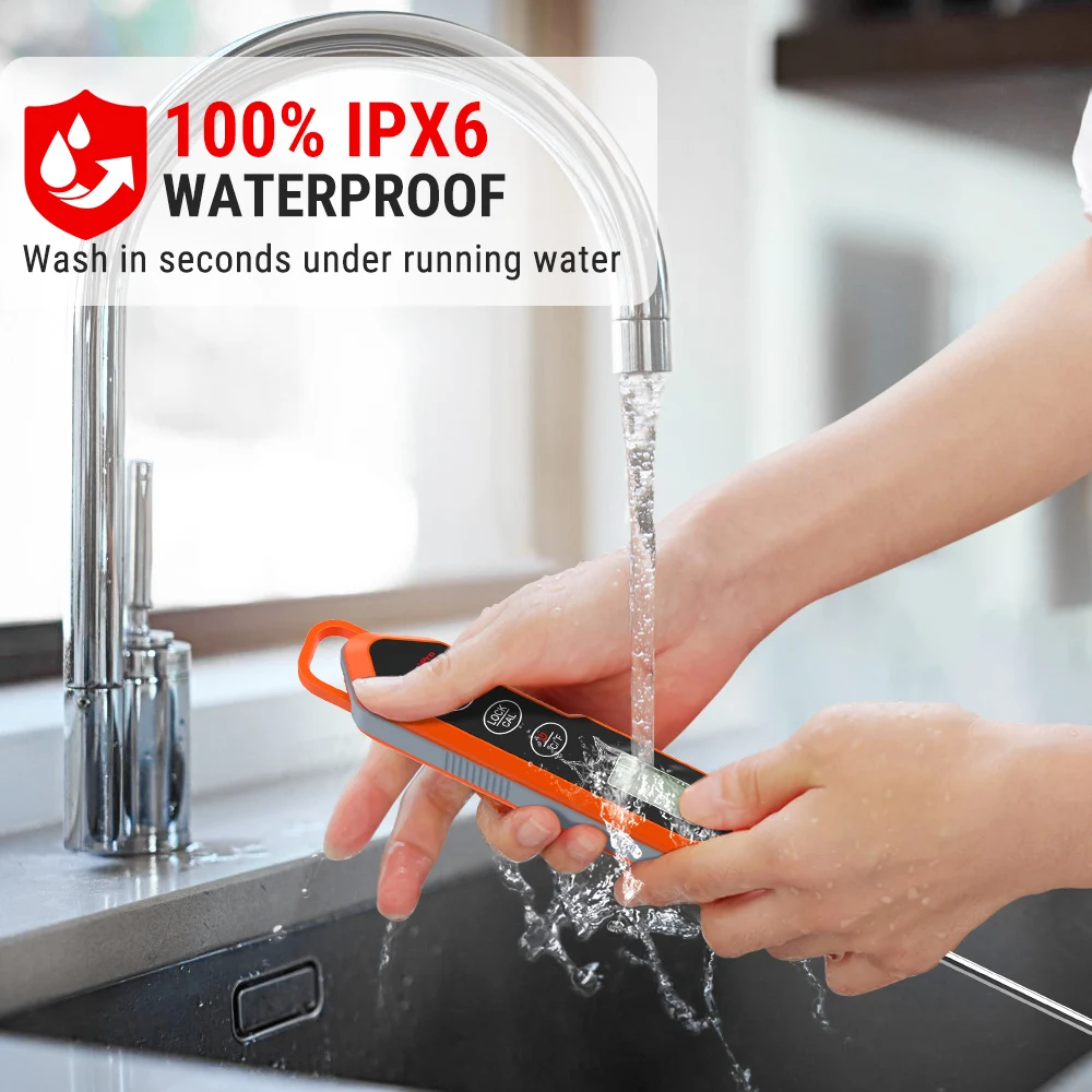 ThermoPro TP15H Waterproof Fast Reading Kitchen Food Cooking Thermometer BBQ Oven Meat With Backlit Display | Дом и сад