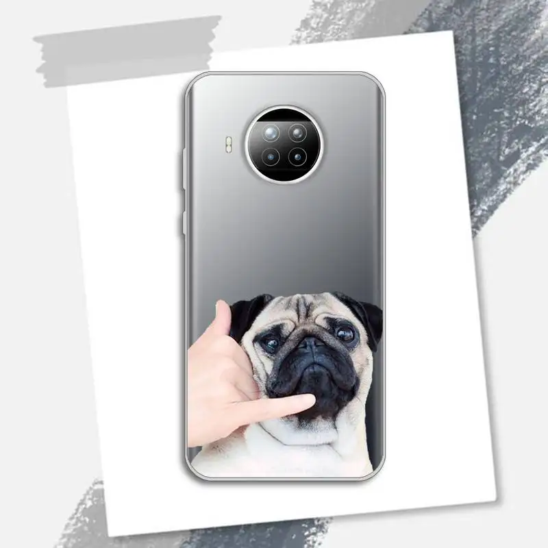

Cute funny animal bulldog art Phone Case Transparent for xiaomi redmi note 8 9 9s 11 10t lite pro