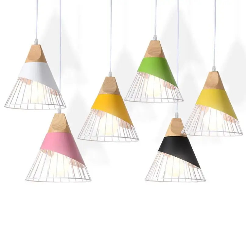 Подвесные лампы с наклоном алюминиевые LED светильники из дерева и алюминия для