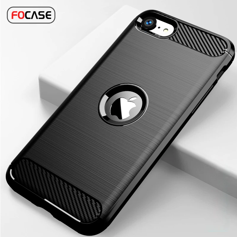 

Case For iPhone SE 2020 Soft TPU Ultra Slim Cover Airbag Bumper Carbon Fiber Brushed Cases For Apple iPhone SE 2020 Case Cover