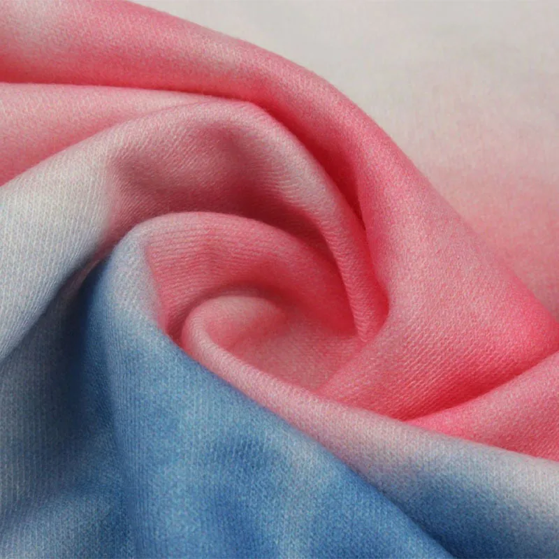 

New product T-shirt women's clothes autumn and winter color matching tie-dye T-shirt commuter polyester top