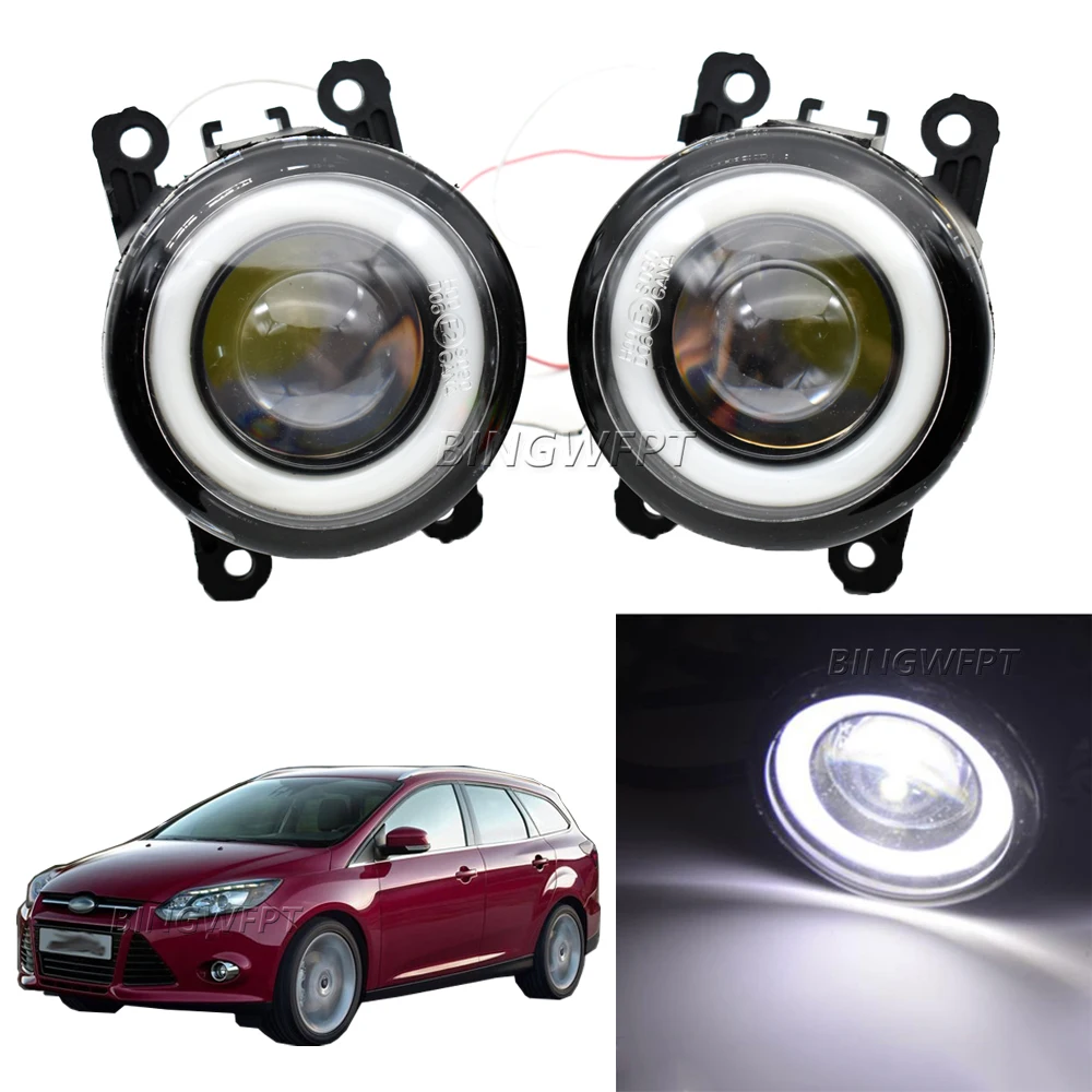 

2x NEW Angel Eyes Car styling LED fog Lights For Ford Focus MK3 Turnier Estate 2011 2012 2013 2014 2015