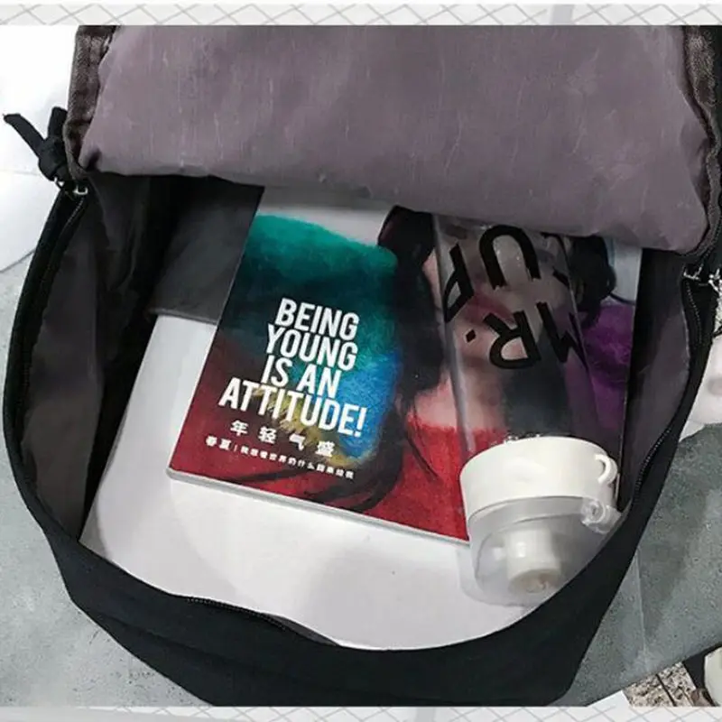 Рюкзак женский Холщовый с подвеской в виде куклы для путешествий стиле Харадзюку