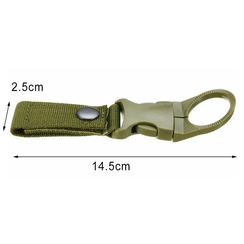 

3pcs EDC Molle Tactical Water Bottle Nylon Webbing Buckle Hook Backpack Holder Belt Clip Carabiners For Outdoor Travel Tools