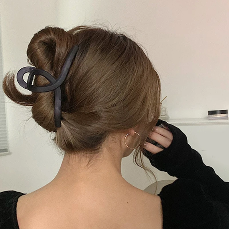 Большие заколки для волос Нескользящие зажимы матовые Симпатичные французские