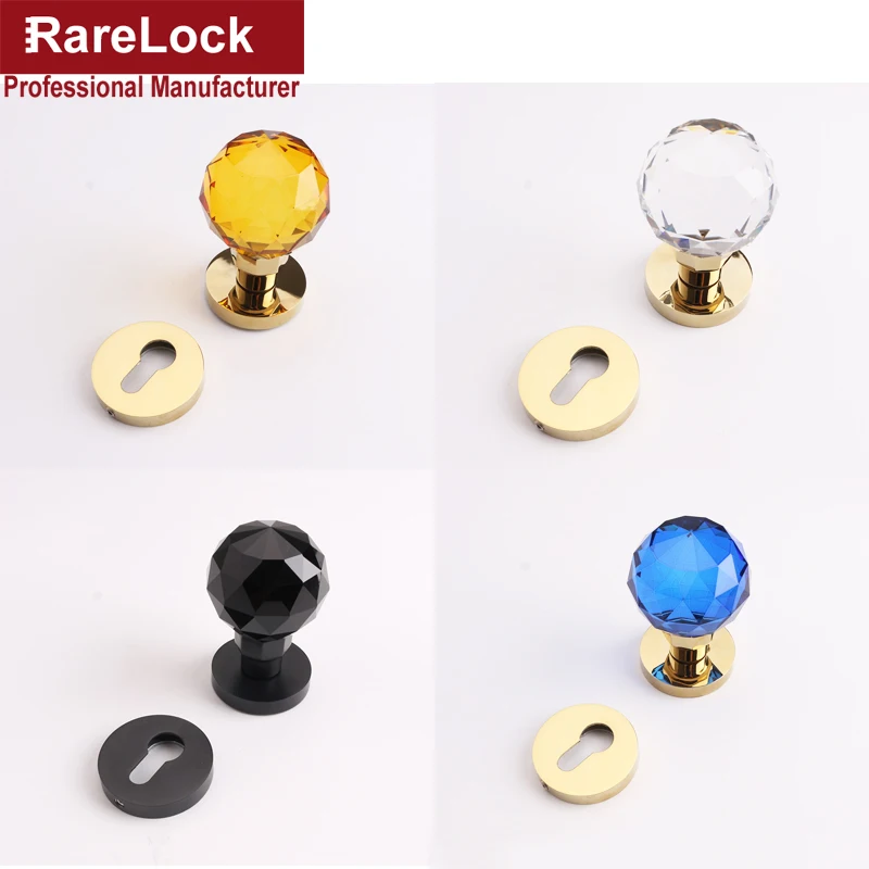 9 Color Door Lock European Luxury Crystal Knob with Keys for Hotel Office Home Hardware Rarelock MS416 C | Обустройство дома