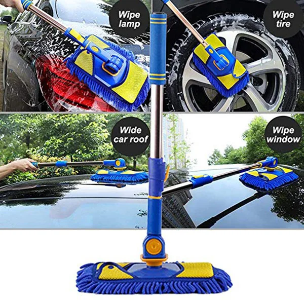 

Car Wash Brush Cleaning Mop 180 Degree Rotating Retractable Long Handle Broom Soft Hair Cleaning Brush Tool