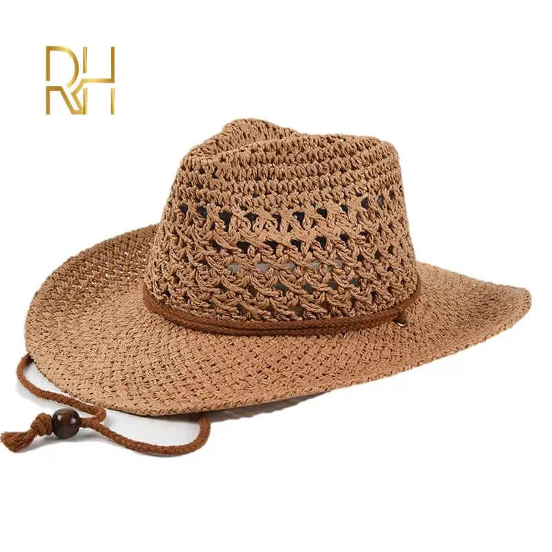Женские летние Шапки шляпа Панама для защиты от солнца ручная работа соломенный