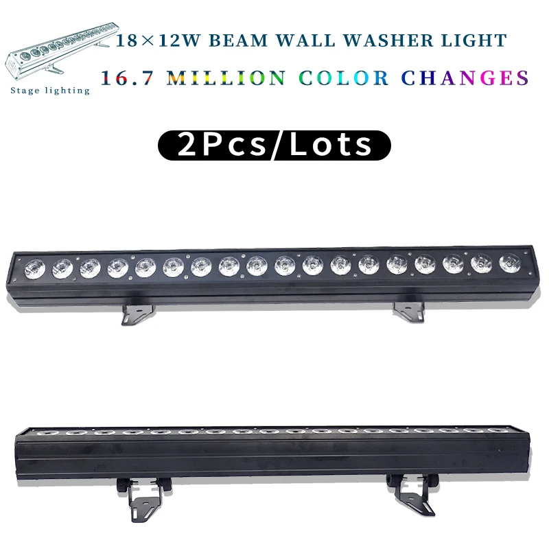 

Светодиодная панель 4 в 1, 18x12 Вт, DMX512, 2 шт./лот