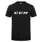 Футболка CCM, мужская летняя хлопковая футболка с коротким рукавом, с логотипом CCM, топы, мужские смешные футболки, LH-181