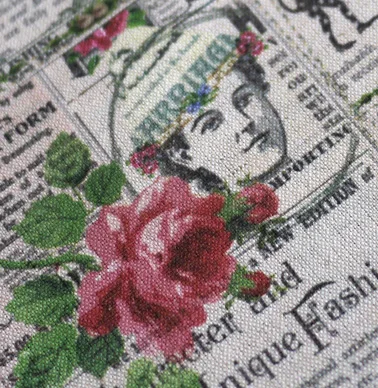 

cotton and linen cloth hand printing and dyeing decorative painting dining mat notebook cover nostalgic newspaper