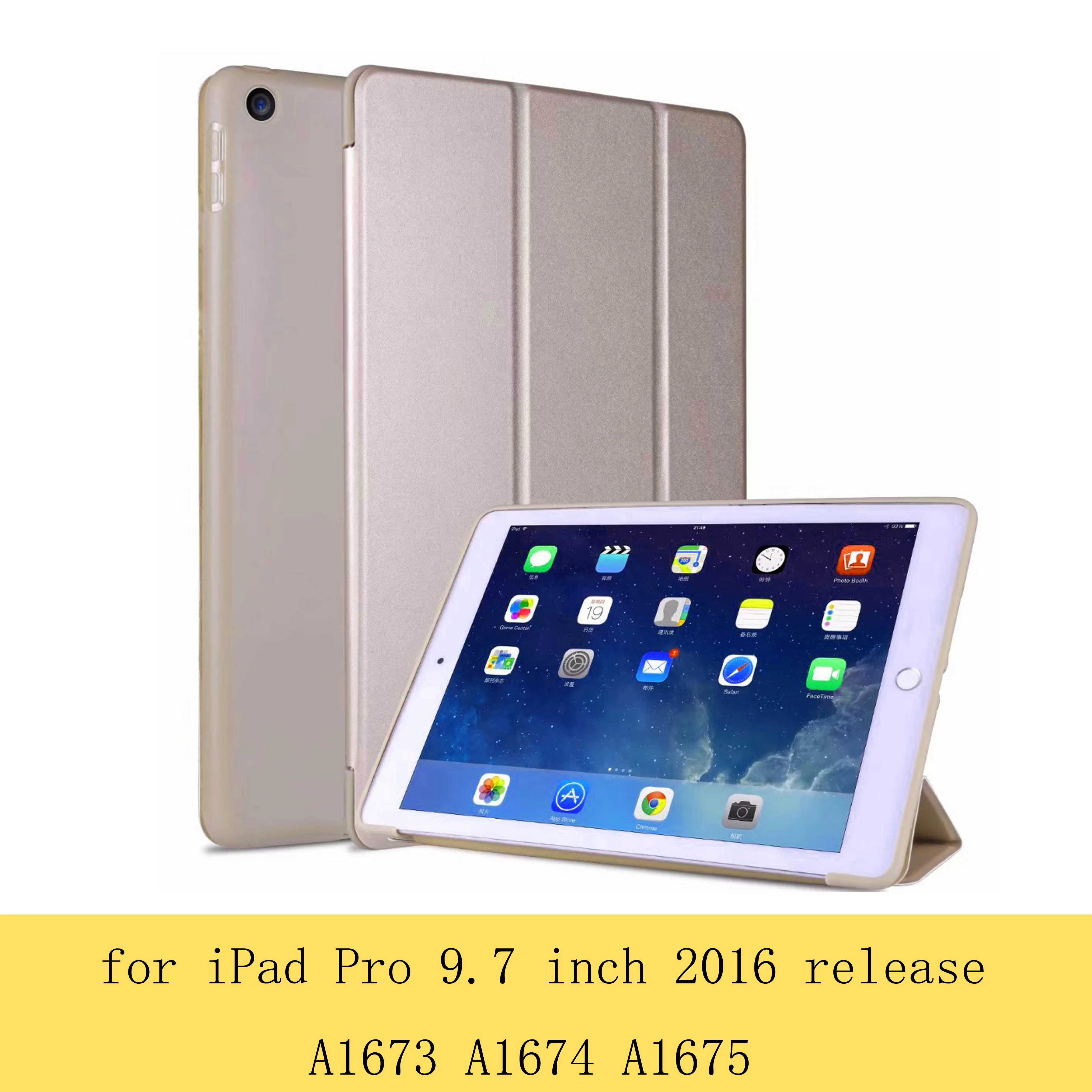 Чехол для ipad 9,7 дюймов 6th 'Pro 9,7 'для ipad 2 3 4: A1822A1954'A1673'A1396 сотовой сеткой из мягкой оболочки Smart sleep из искусственной кожи - Цвет: Pro 9.7  Gold