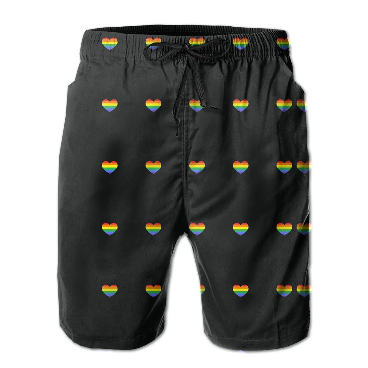 

Causal Breathable Quick Dry Humor Graphic R333 Sports Gay Heart (B) Male Shorts