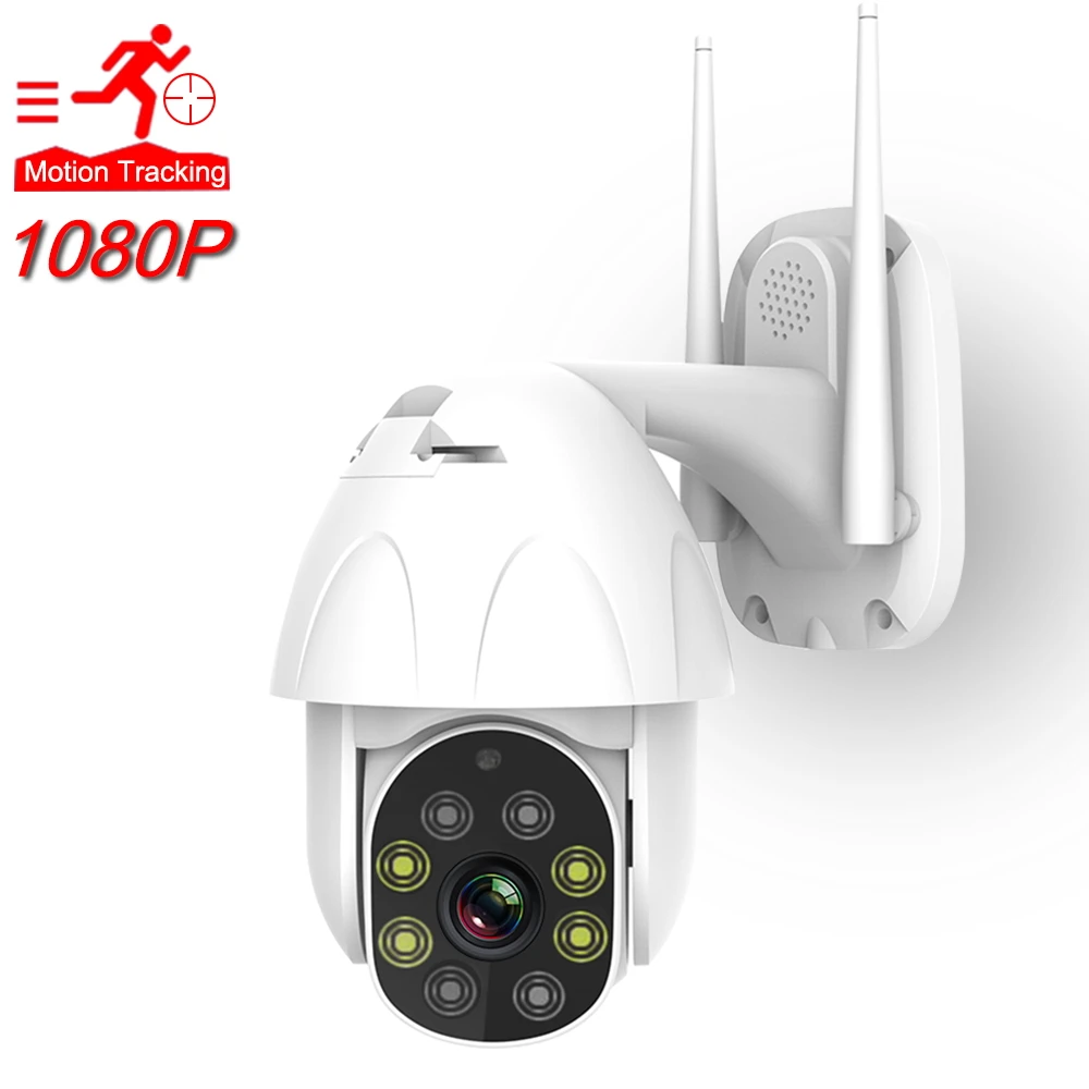 Беспроводной Камера Безопасности HD 1080P PoE IP PTZ IP Камера Wi-Fi на открытом воздухе Водонепроницаемый 2 Way аудио автоматического отслеживания домашнего наблюдения CCTV Камера