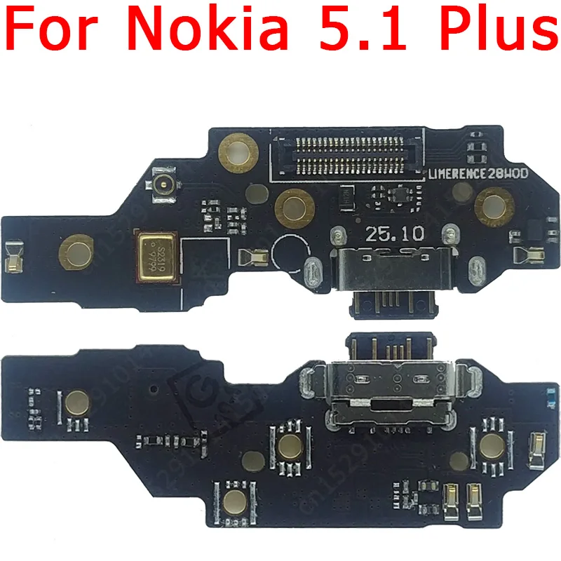Оригинальная USB зарядная плата для Nokia 5 1 Plus гибкий кабель зарядки запасные части