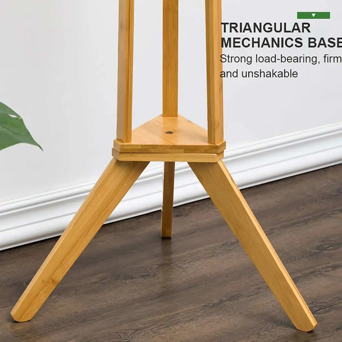 

Floor Standing Clothes Rack Wood Drying Hanger 45*45*167cm Coat Hanger Rack Handbag storage Bamboo shelf bedroom Furniture