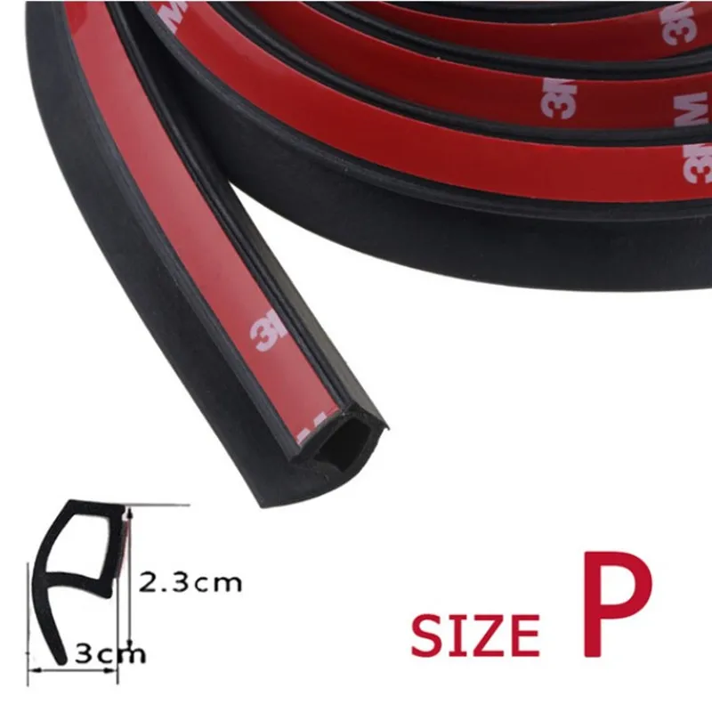 

Резиновое уплотнение P-образной формы для автомобилей, звукоизоляционная Уплотнительная резиновая лента на лобовое стекло, защита от непог...