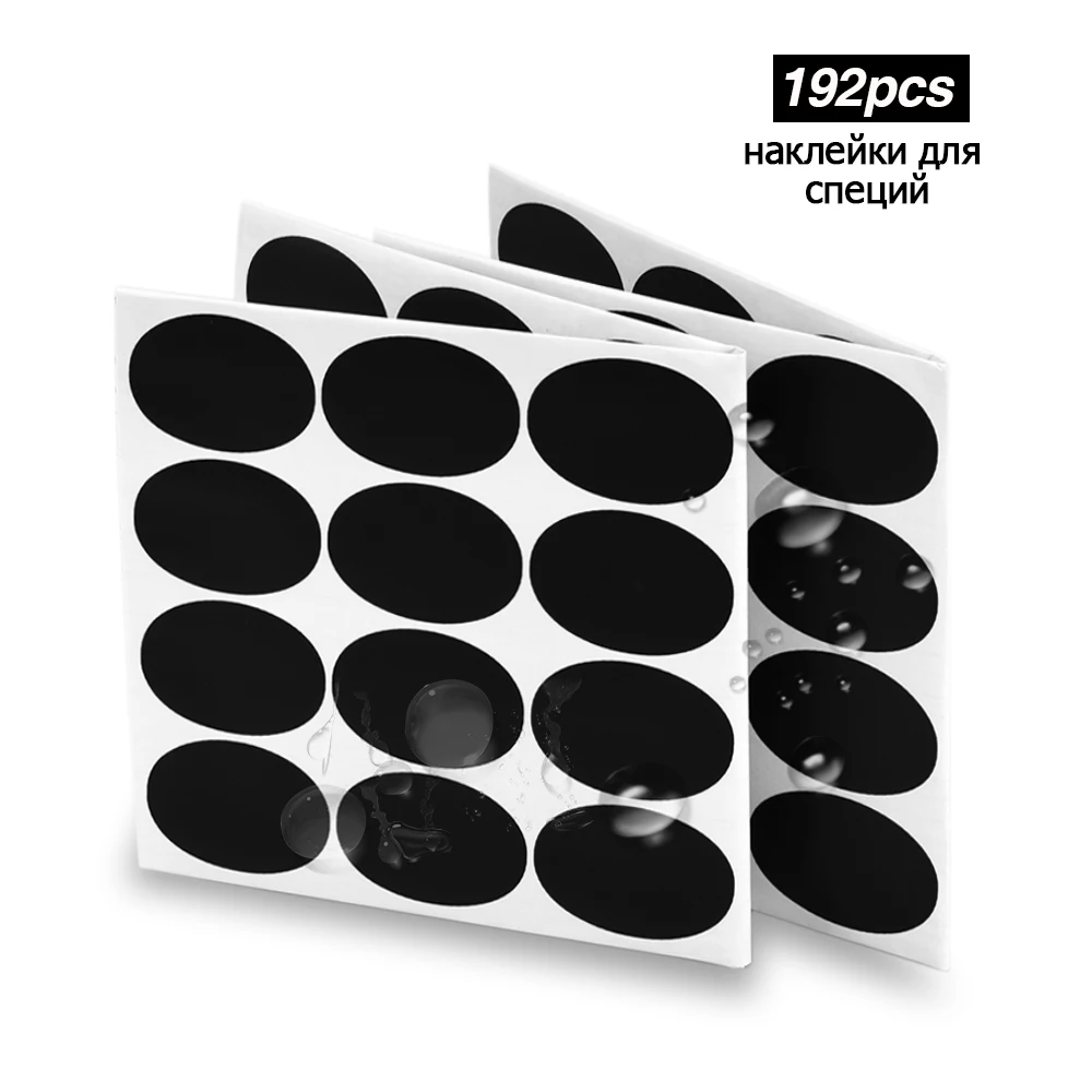 192 шт стикер на банку наклейка для специй Водонепроницаемая кухни s Органайзер