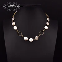 glseevo pure natural freshwater baroque pearl necklace ladies wedding party round pearl necklace luxury jewelry gn0294b