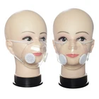 Регулируемая силиконовая маска для лица с дыхательным клапаном прозрачная 10 * фильтр многоразовая розовая уличная Пылезащитная маска Прямая поставка