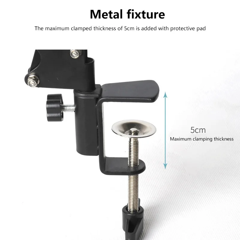 

New Adjustable 360 Degree Long Arm Mobile Phone Tablet Stand Holder For IPad Lazy Bed Desktop Clip Metal Bracket Desktop Folding