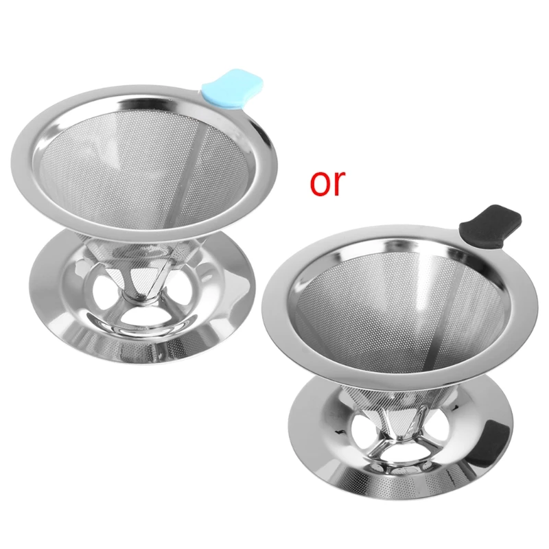 

Portable Metal Stainless Steel Coffee Filter Funnel /V-type Cup Filters Tea Tool