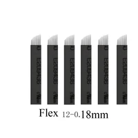 hair stroked 12flex 0 18mm needles microblading needles for permanent makeup supplies manual eyebrow blades