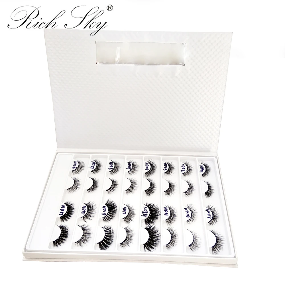 Rich sky luxury lashes big package box with rose gold for eyelashes tary