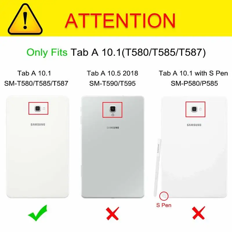 Чехол для планшета Tab A6 10 1 дюйма 2016 искусственная кожа T585 T587 чехол подставка