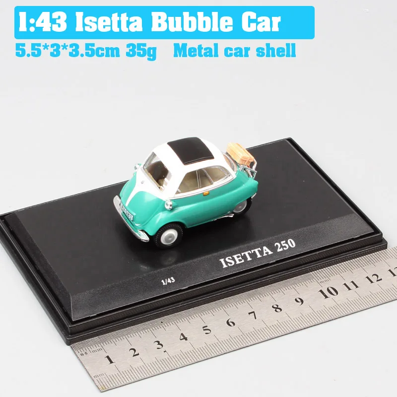 Isetta 250 Green Cararama мини милые классические 1/43 весы Isetta 250 автомобиль пузыря литые Автомобили Модель для маленьких мальчиков подарки миниатюрные 1955 - Цвет: Isetta 250 Green