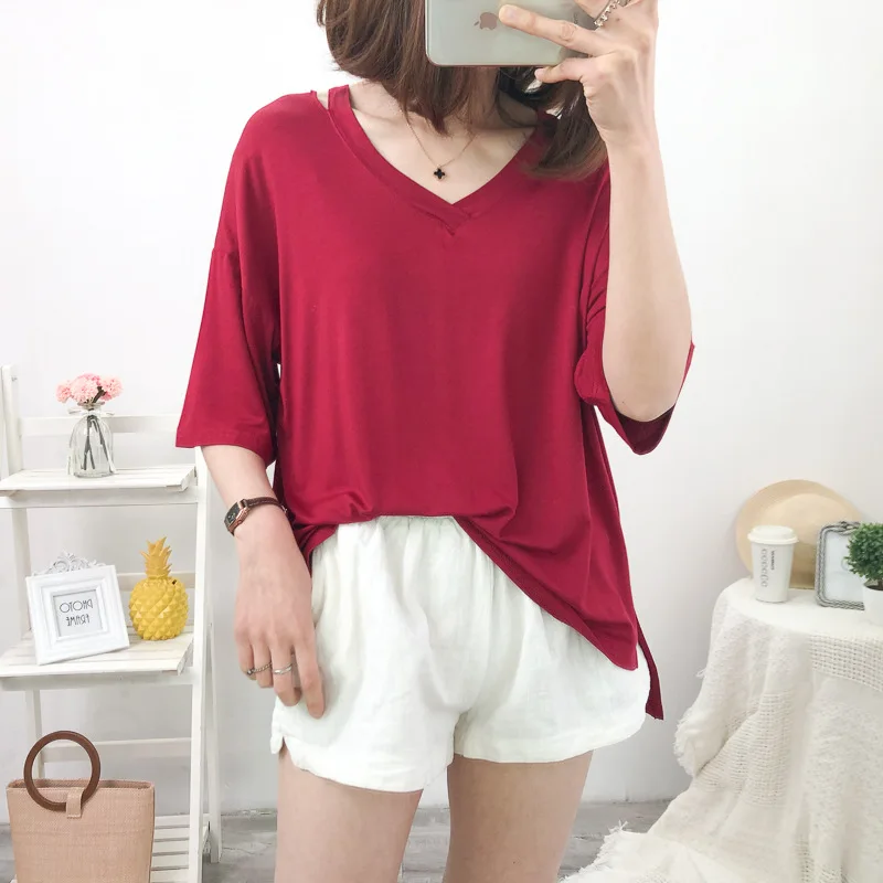2019 Новая модная женская футболка изысканная Удобная с коротким рукавом | Женская