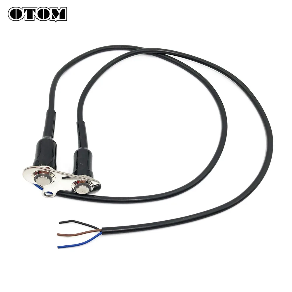 

OTOM 1 Pcs LED Metal Indicator Light Waterproof Signal Lamp 12V With Wire For Motorcycle ATV Motocross Illuminated Double Switch