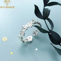 xiyanike silver color lovely hollow cat paw print ring for girls temperament sweet jewelry birthday gift k%d0%be%d0%bb%d1%8c%d1%86%d0%b0 2021 new