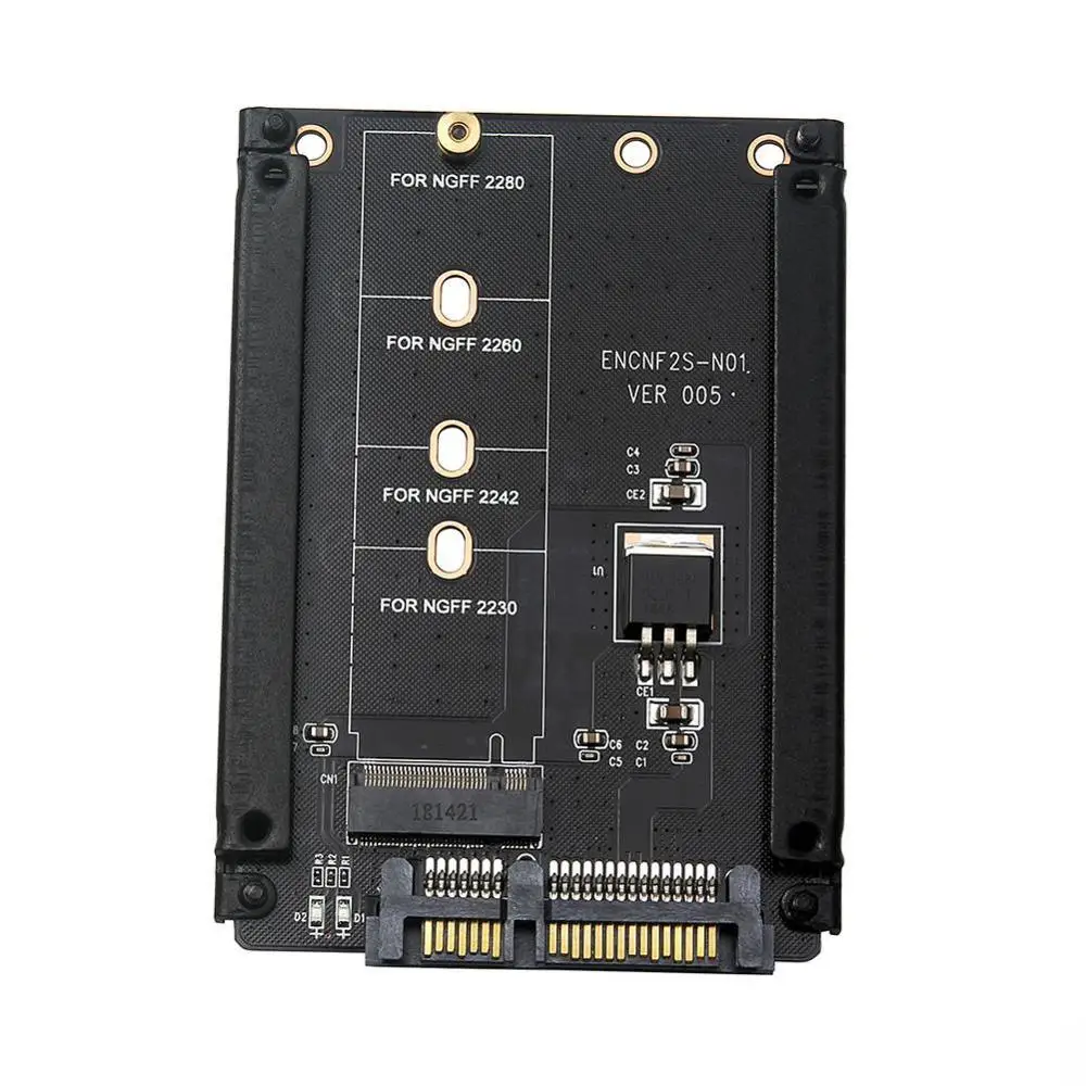 Металлический Чехол B+ M ключ M.2 NGFF SSD до 2,5 дюймов SATA 6 ГБ/сек. адаптер карта с корпусом разъем M2 адаптер NGFF с 5 винтами