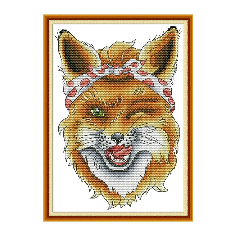 Набор для вышивки крестом Sly Fox мультяшный рисунок животных крестиком печать на
