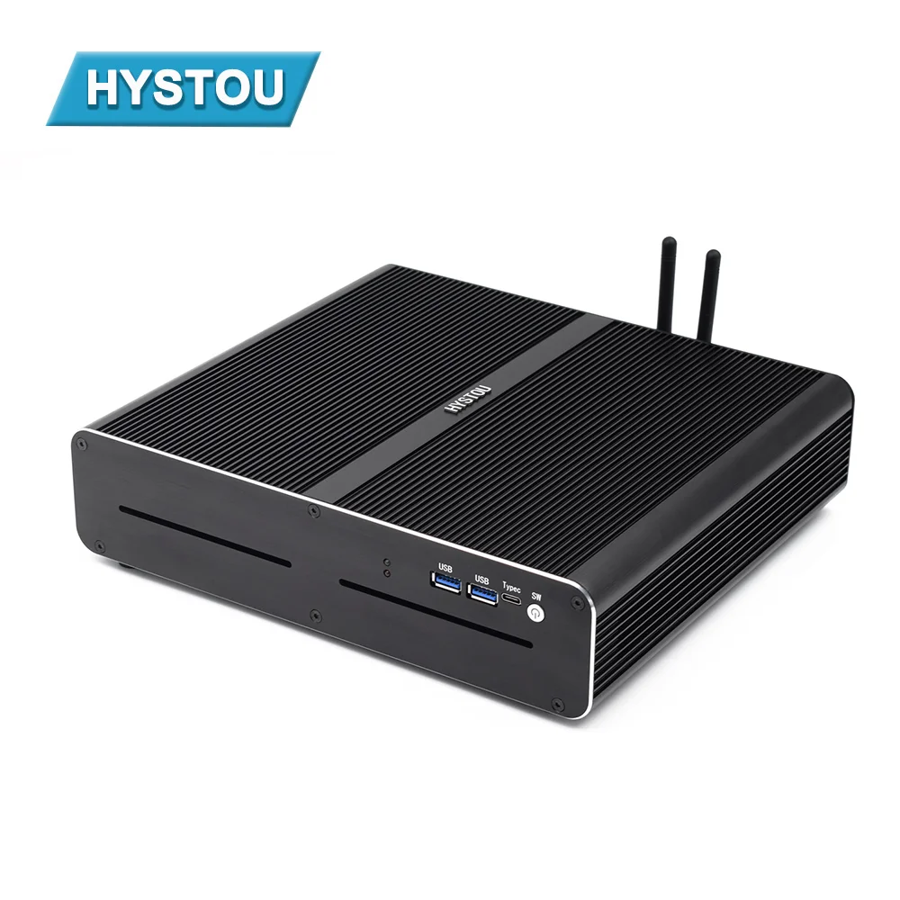 Billig HYSTOU Gamer Computer Intel Core I7-7920HQ 7820HQ GeForce GTX 1650 4G Windows 10 Pro Linux HD DP DVI Port Drei Display MINI PC