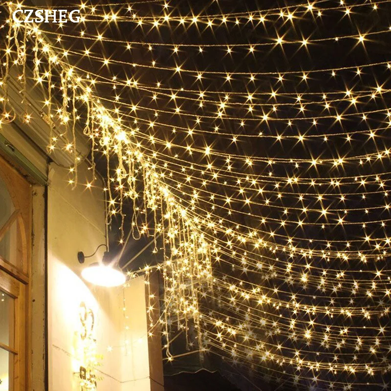 

LED light string outdoor waterproof fairy garland home Christmas tree wedding curtain party decoration holiday lighting