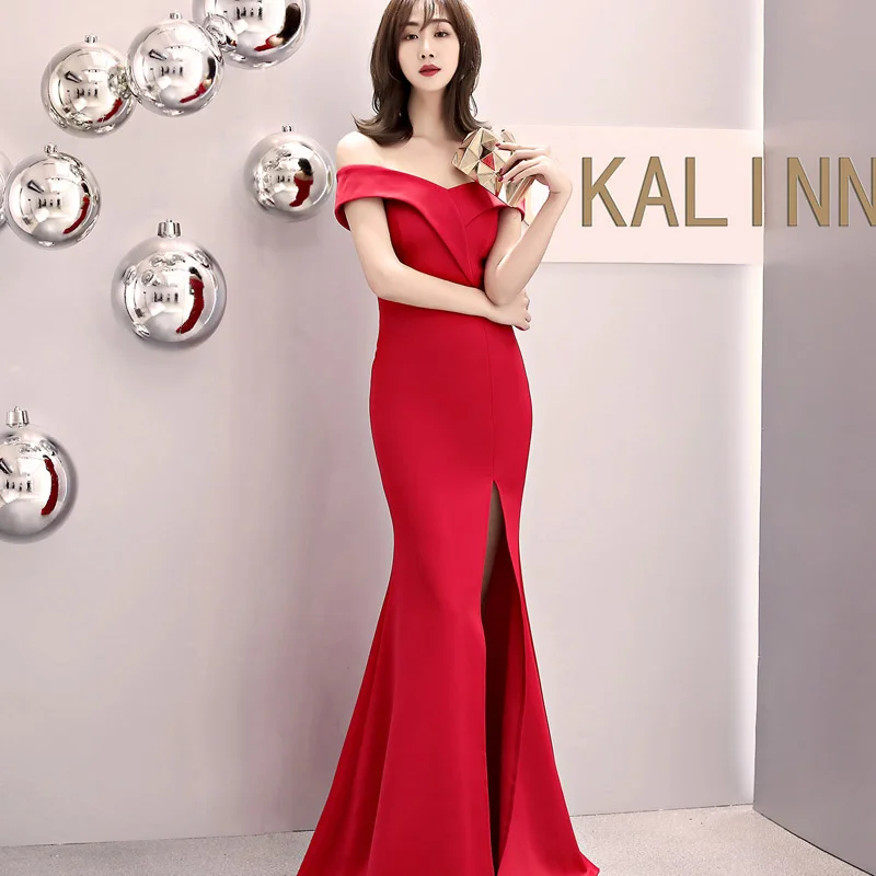 Красное синее белое летнее сатиновое Макси платье для женщин элегантное