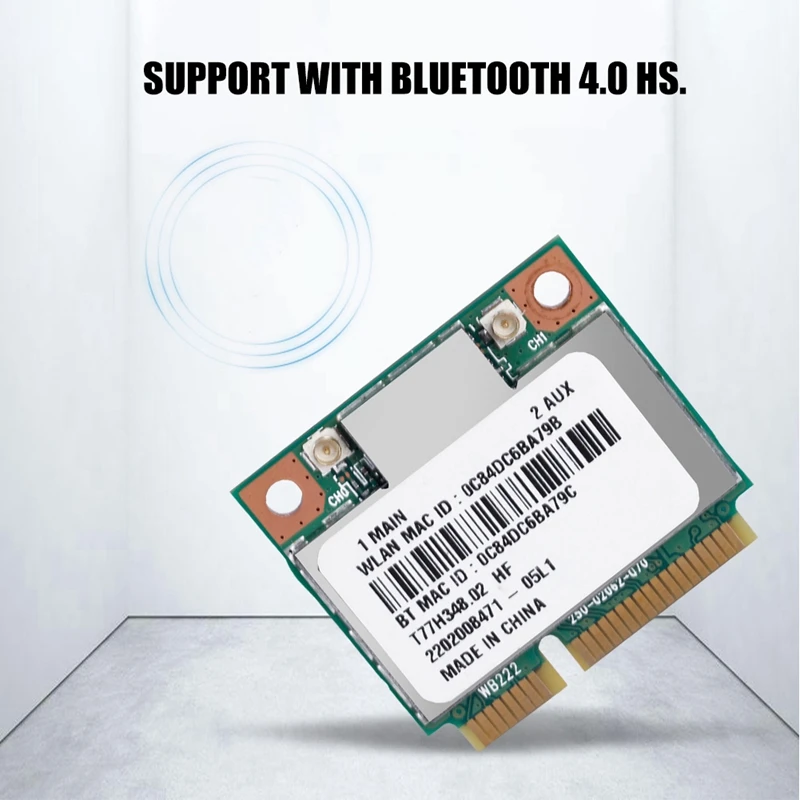 

Ar5B22 Dual Frequency 300M Wireless Network Card + 4.0 Bluetooth Combo, Suitable for Laptop, Desktop, All-In-One