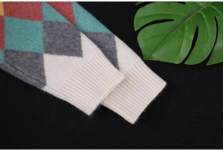 

Autumn/winter new style matching color long sleeve V-neck sweater cardigan lazy style blouse blouse women