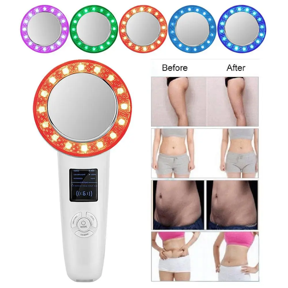 Kopen Led Ultrasone Schoonheid Instrument Ems Lichaam Beeldhouwen Verstevigende Afslanken Massager Verlichten Verschillende Ziekten Reiniging Skins Cares