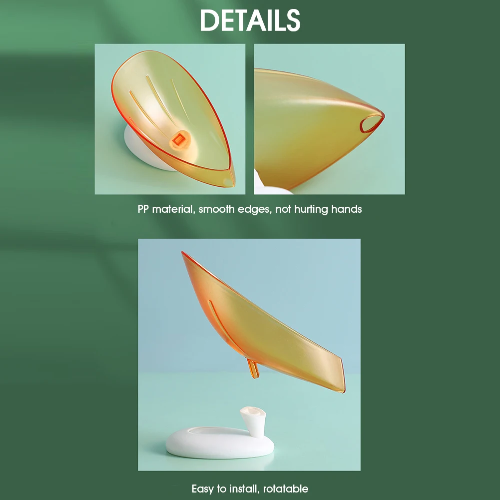 

Leaf Shape Soap Box Bathroom soap holder Dish Storage Plate Tray Bathroom Soap Holder Case Bathroom Supplies bathroom gadgets