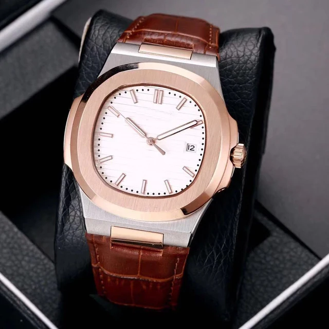 

Classic New Automatic Mechanical Men Watch Silver Rose Gold Sapphire Stainless Steel Transparent Grey Blue Black