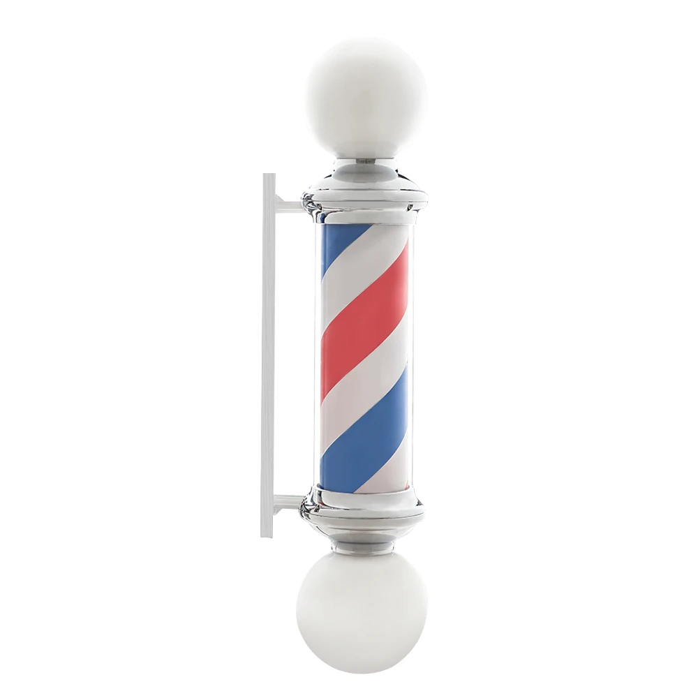 

39" M103D Rotating Barber Pole Light LED Light US Plug Red & Blue & White